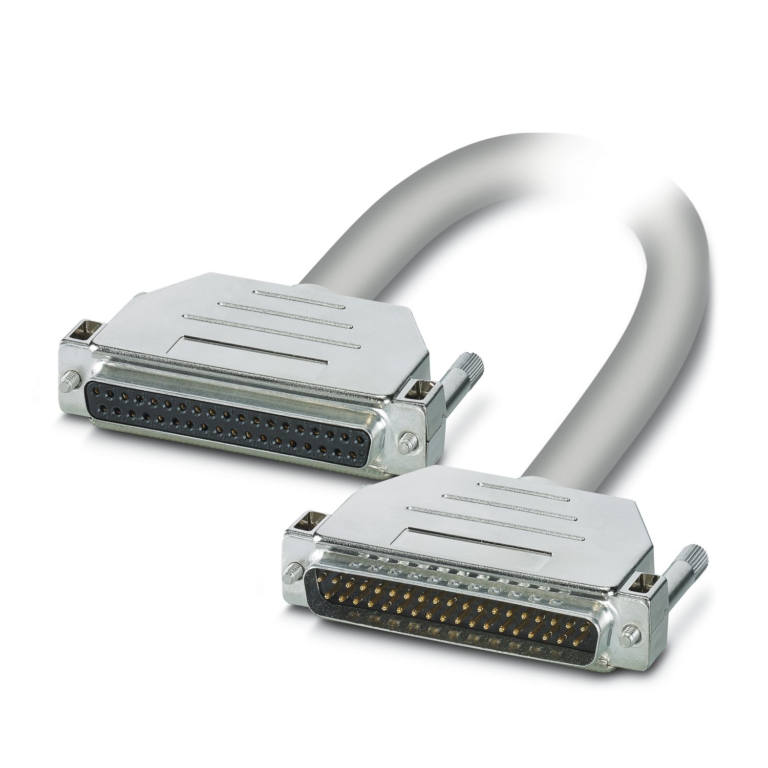 Phoenix Contact Female 37 Pin D-sub to Male 37 Pin D-sub Serial Cable, 500mm PVC, D37SUB/B/S/150/KONFEK/S Series