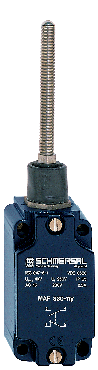 Schmersal EX-M Series Spring Rod Lever Safety Interlock Switch, 1NO/1NC, IP65, Die Cast Alloy Housing, 230V ac ac Max