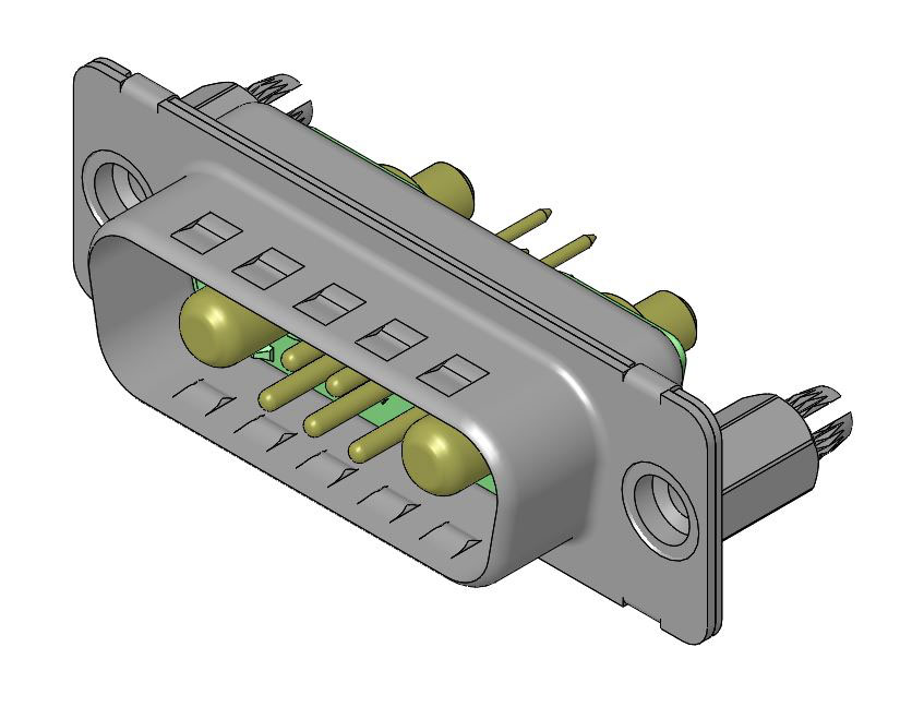 FCT from Molex 173107 7 Way D-sub Connector Socket, 2.74mm Pitch, with 4-40 Screw Locks