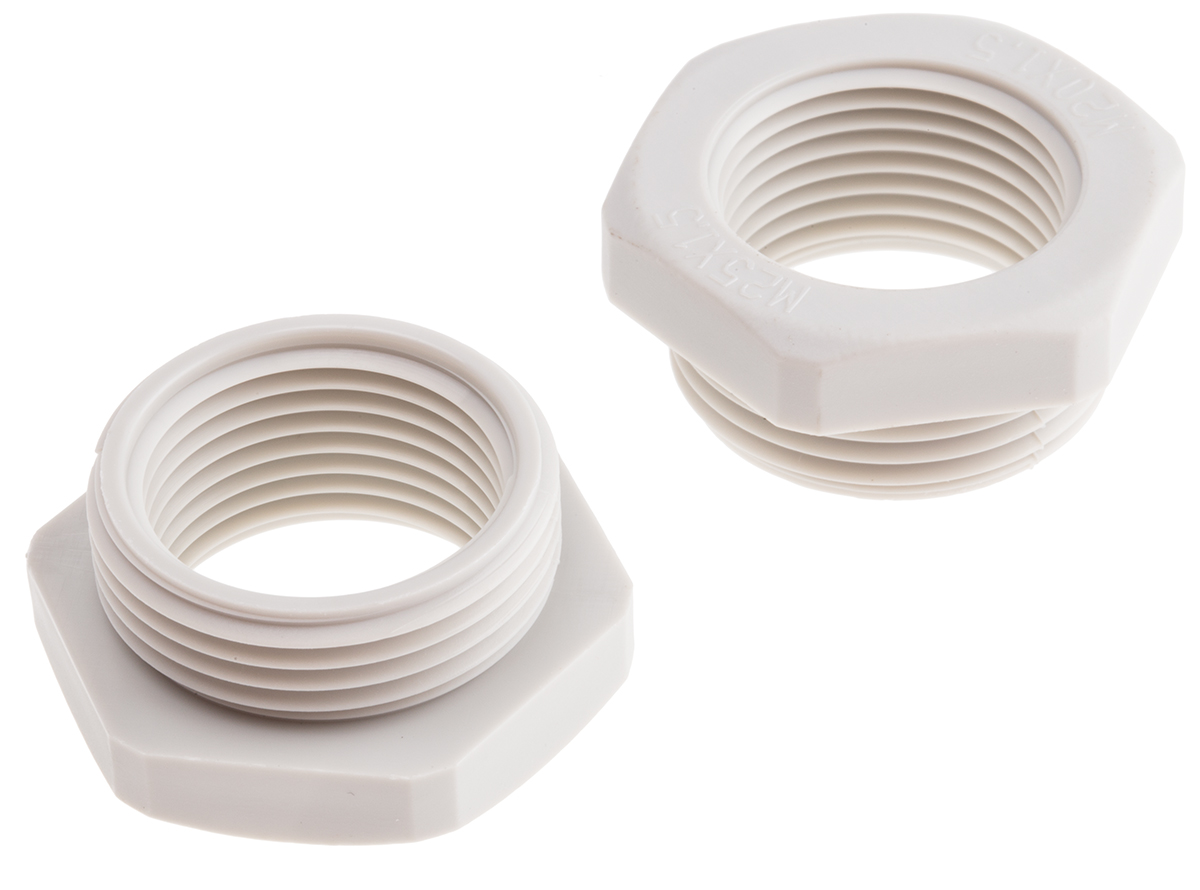 RS PRO Cable Gland Adaptor, M25 Exterior Thread, M20 Interior Thread, Nylon 66