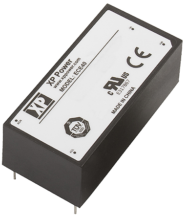 XP Power Switching Power Supply, ECE40US12, 12V dc, 3.33A, 40W, 1 Output, 120 → 370 V dc, 85 → 264 V ac