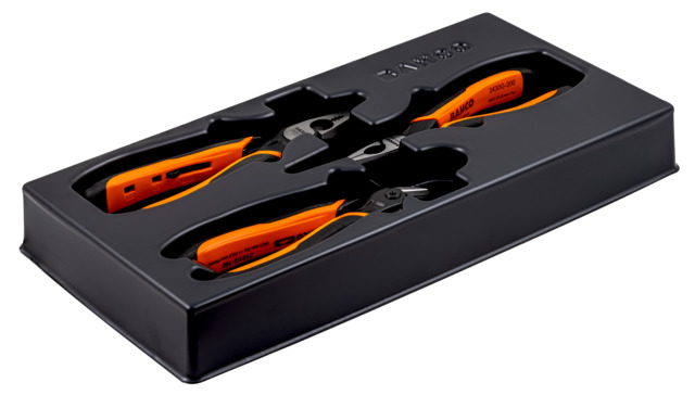 Bahco 9897G/3 3-Piece Plier Set, Pointed, Straight Tip