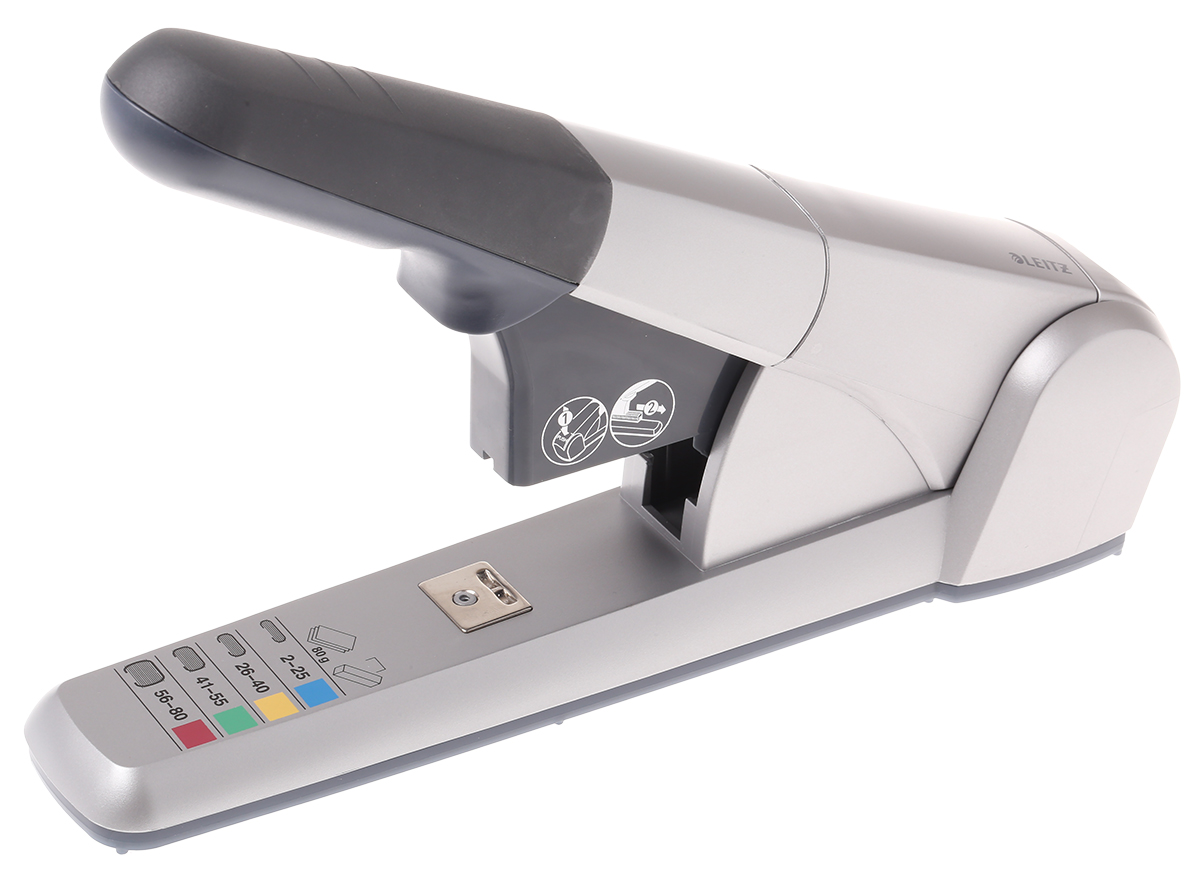 Leitz 5551 Full Strip Stapler, 80 Sheet Capacity, K6, K8, K10, K12 Staple Size