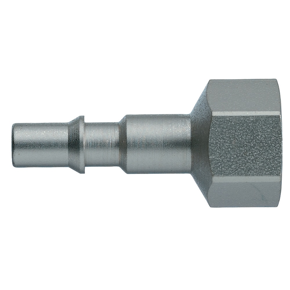 Legris Nickel Plated Steel Female Pneumatic Quick Connect Coupling, 3/8 in Female Female Thread