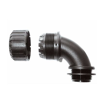 Adaptaflex 90° Elbow, Conduit Fitting, 16mm Nominal Size, M16, Nylon 66, Black IP65 rating