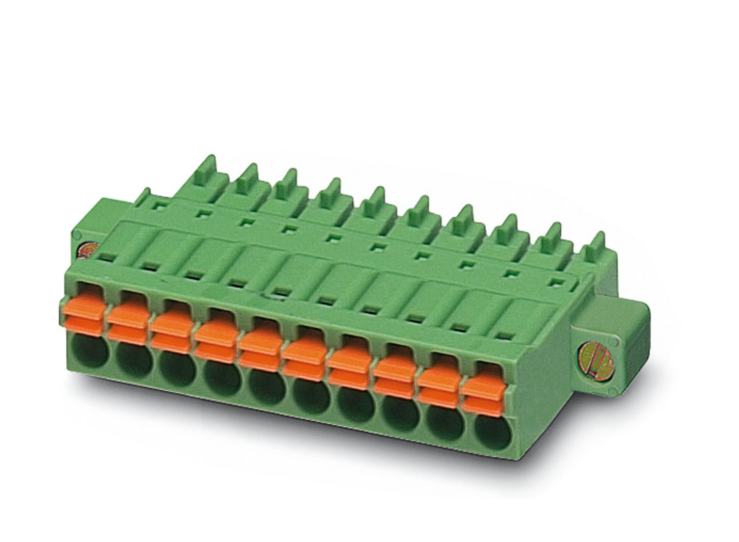 Phoenix Contact, 3.5mm Pitch, FMC 1.5/ 2-STF-3.5, 2 Way, , Pluggable Terminal Block, Plug, Cable Mount, Spring Cage