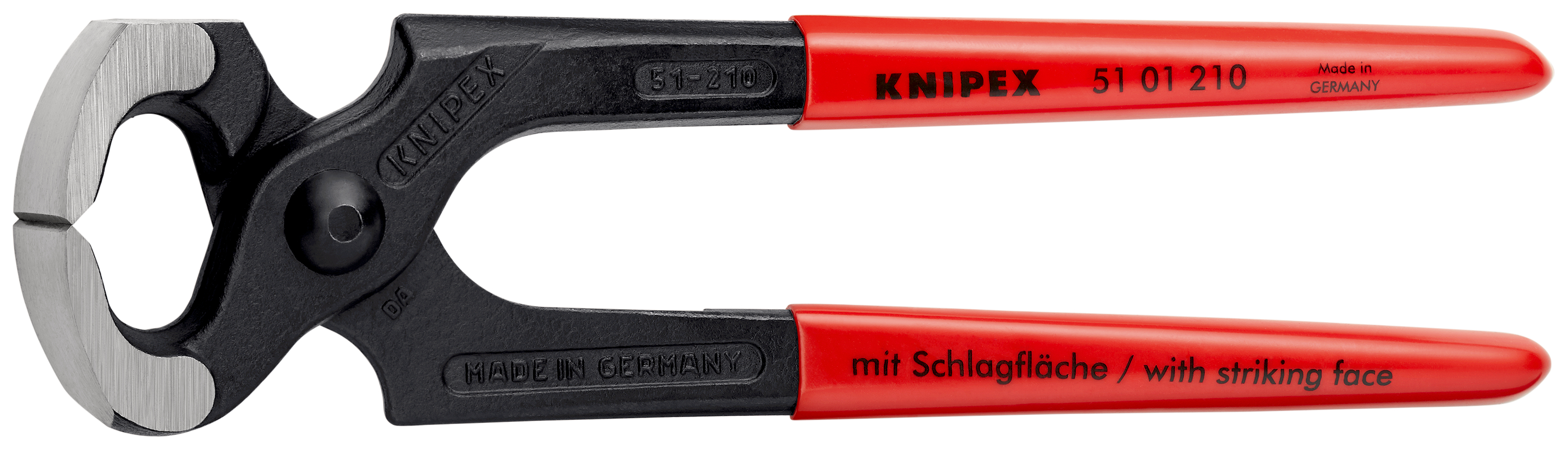 Knipex 210 mm Carpenter Pincer Hammer pincers for Soft Steel Wire; Medium Wire; Hard Steel Wire; Steel Wire