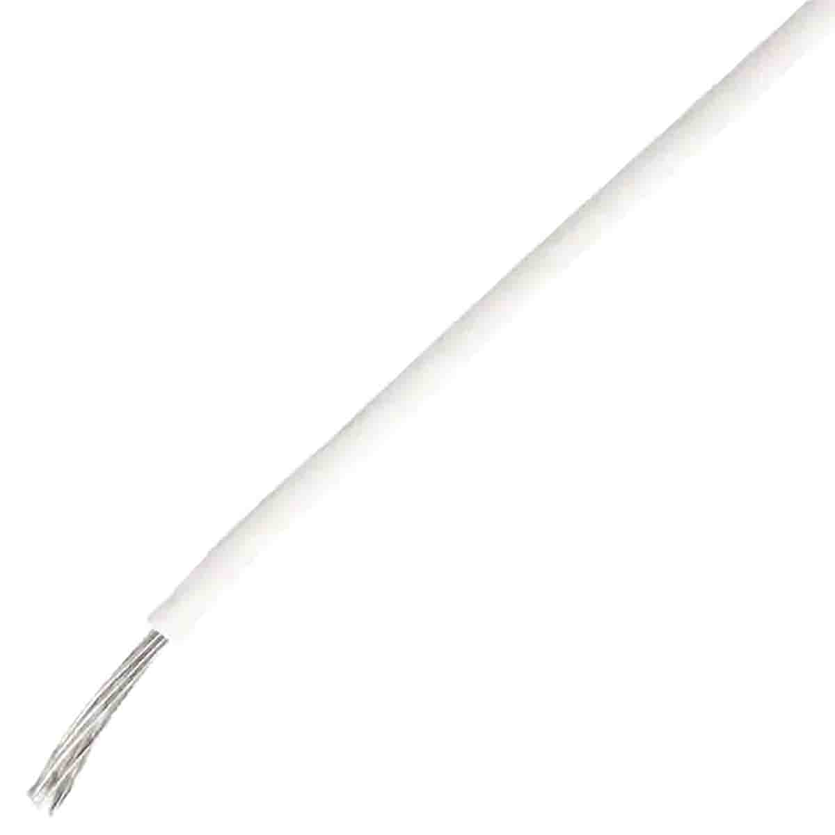 TE Connectivity White 0.2 mm² Harsh Environment Wire, 24 AWG, 19/36, 100m, ETFE Insulation, 55A0111-24-9