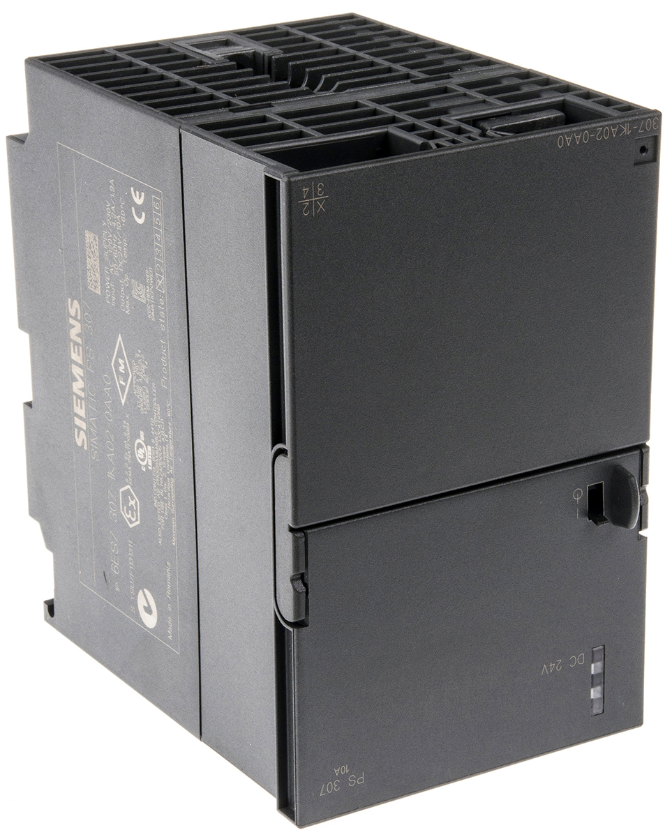 Siemens SIMATIC S7-300 Switched Mode DIN Rail Power Supply, 120 → 230V ac ac Input, 24V dc dc Output, 10A