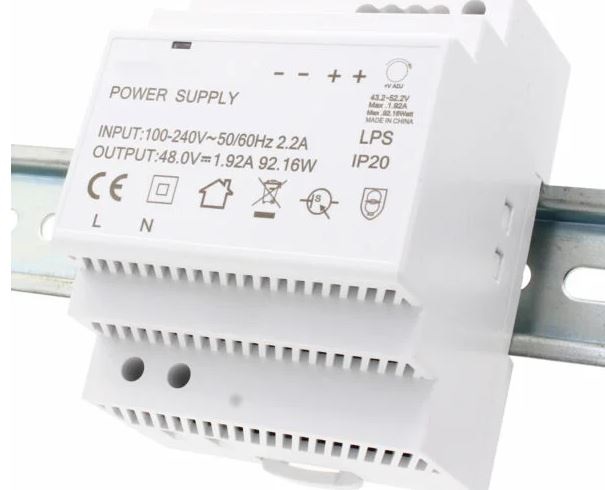 Brainboxes PW-301 Switched Mode DIN Rail Power Supply, 100 → 240V ac ac Input, 48V dc dc Output, 2A Output, 96W