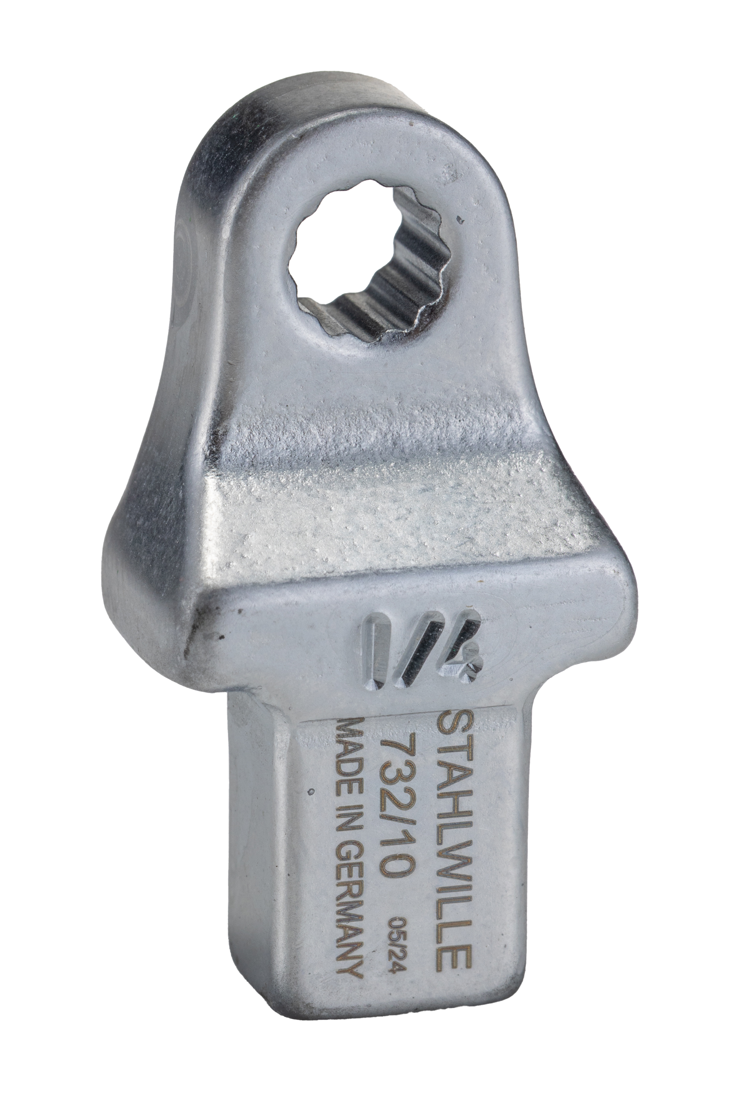 STAHLWILLE 732A Series Crow Ring Insertion Ring Spanner, 13 mm, 9 x 12mm Insert, Chrome Plated Finish