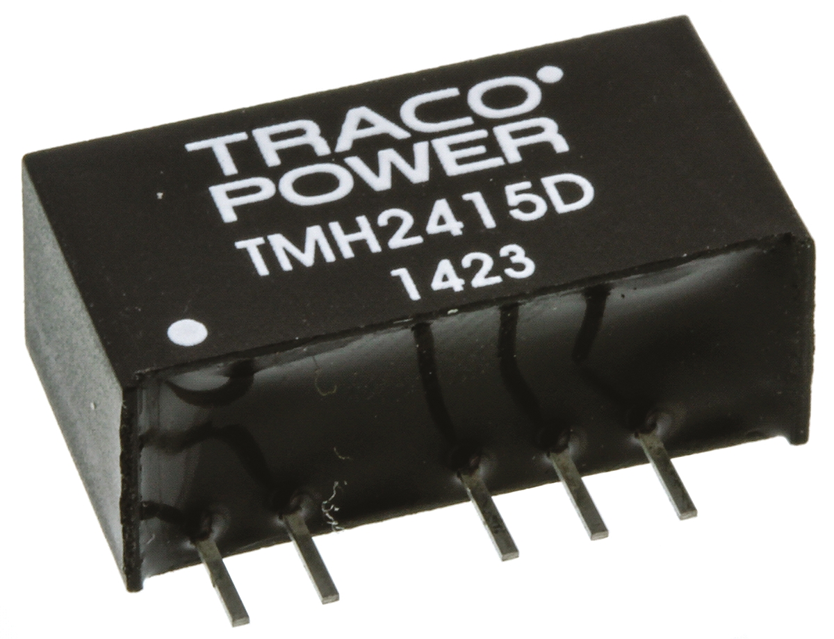 TRACOPOWER TMH DC-DC Converter, ±15V dc/ 66mA Output, 21.6 → 26.4 V dc Input, 2W, Through Hole, +85°C Max Temp