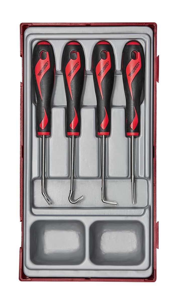 Teng Tools 4 Piece Hook and Pick Hook & Pick Set with Tray