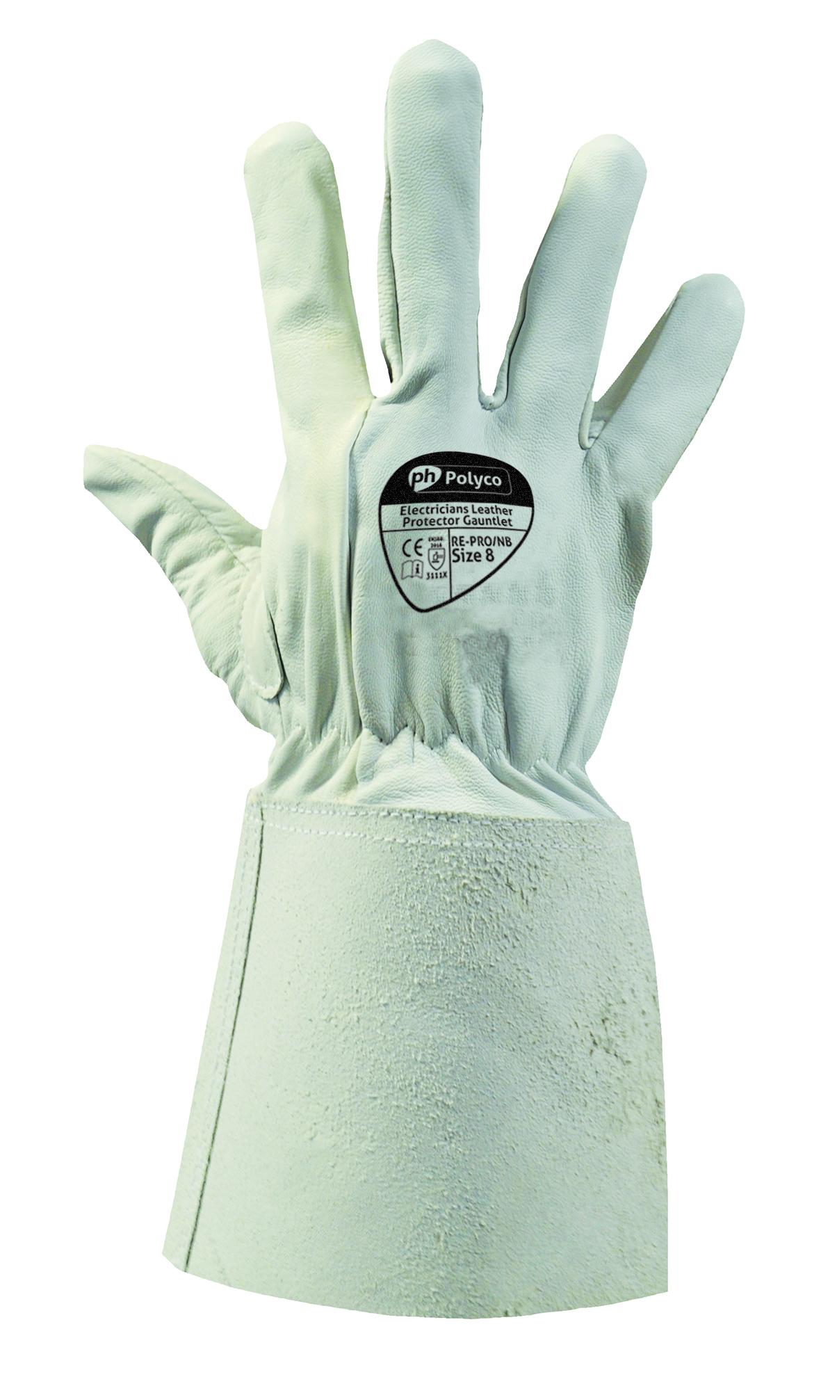 Polyco Healthline Leather, 1 Gloves Work Gloves, Size 10