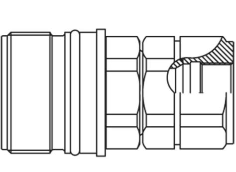 Parker Steel Female Hydraulic Quick Connect Coupling, BSP 1/2 Female