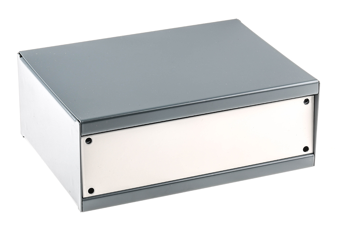 RS PRO Grey Cold Rolled Steel Instrument Case, 204 x 152 x 76mm