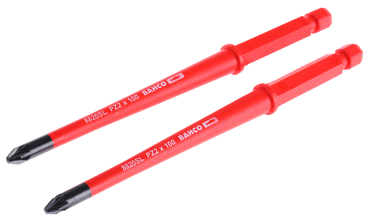 Bahco Pozidriv Screwdriver Blade, PZ2 Tip, 100 mm Blade, VDE/1000V, 100 mm Overall