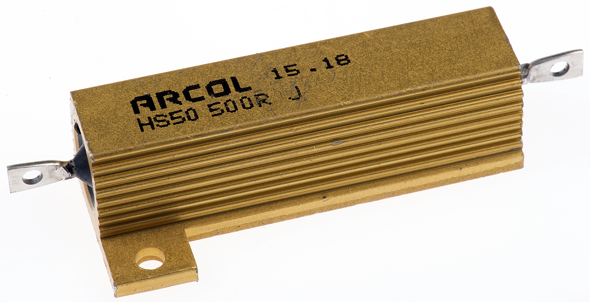 Arcol, 500Ω 50W Wire Wound Chassis Mount Resistor HS50 500R J ±5%