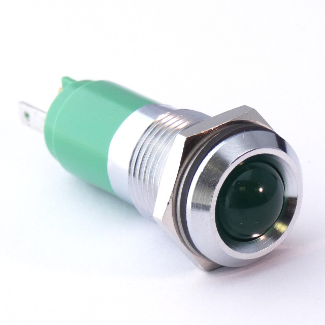 CML Innovative Technologies 1921X Series Green Panel Mount Indicator, 24V c.c., 14mm Mounting Hole Size, Solder Tab
