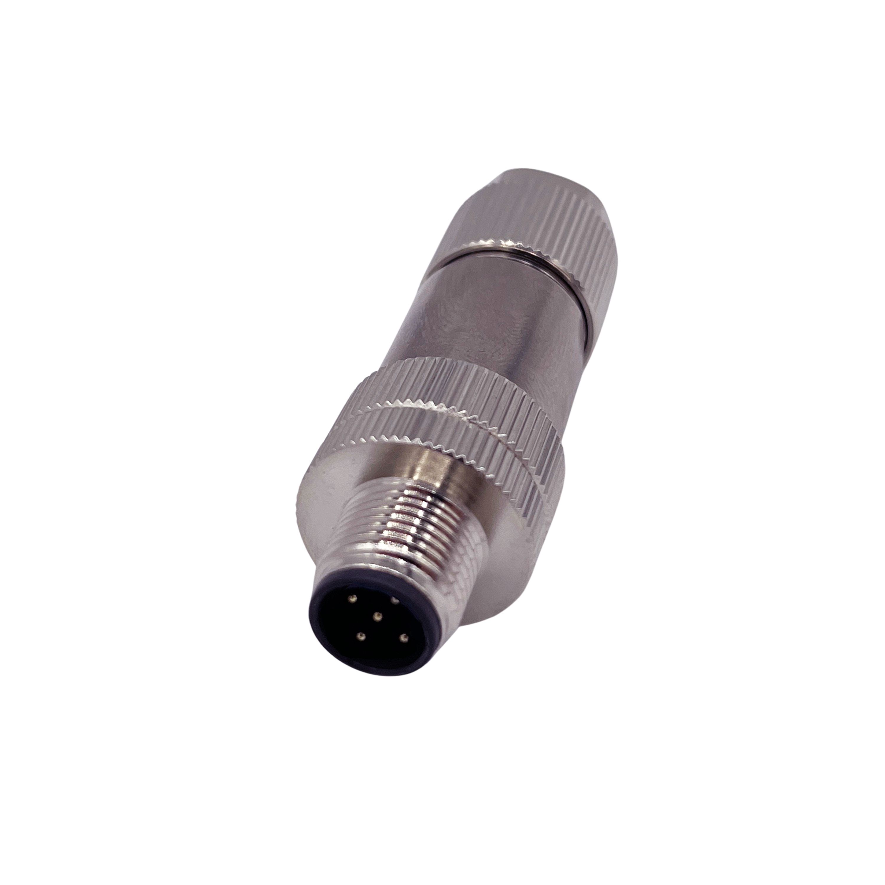Norcomp Circular Connector, 5 Contacts, Free Hanging, M12 Connector, Plug, Male, IP66, M12 Series