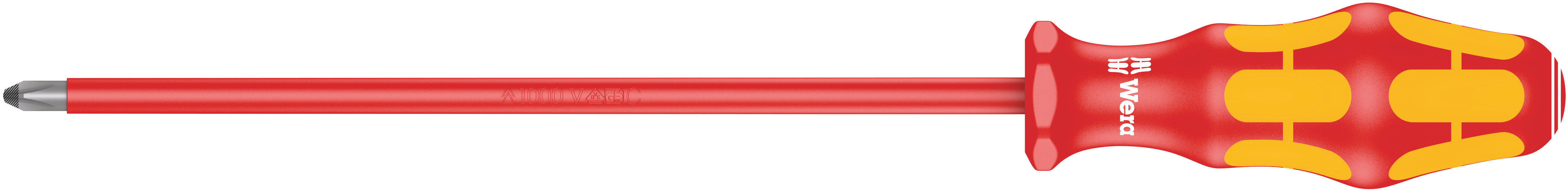 Wera Phillips Insulated Screwdriver, PH2 Tip, 200 mm Blade, VDE/1000V, 305 mm Overall