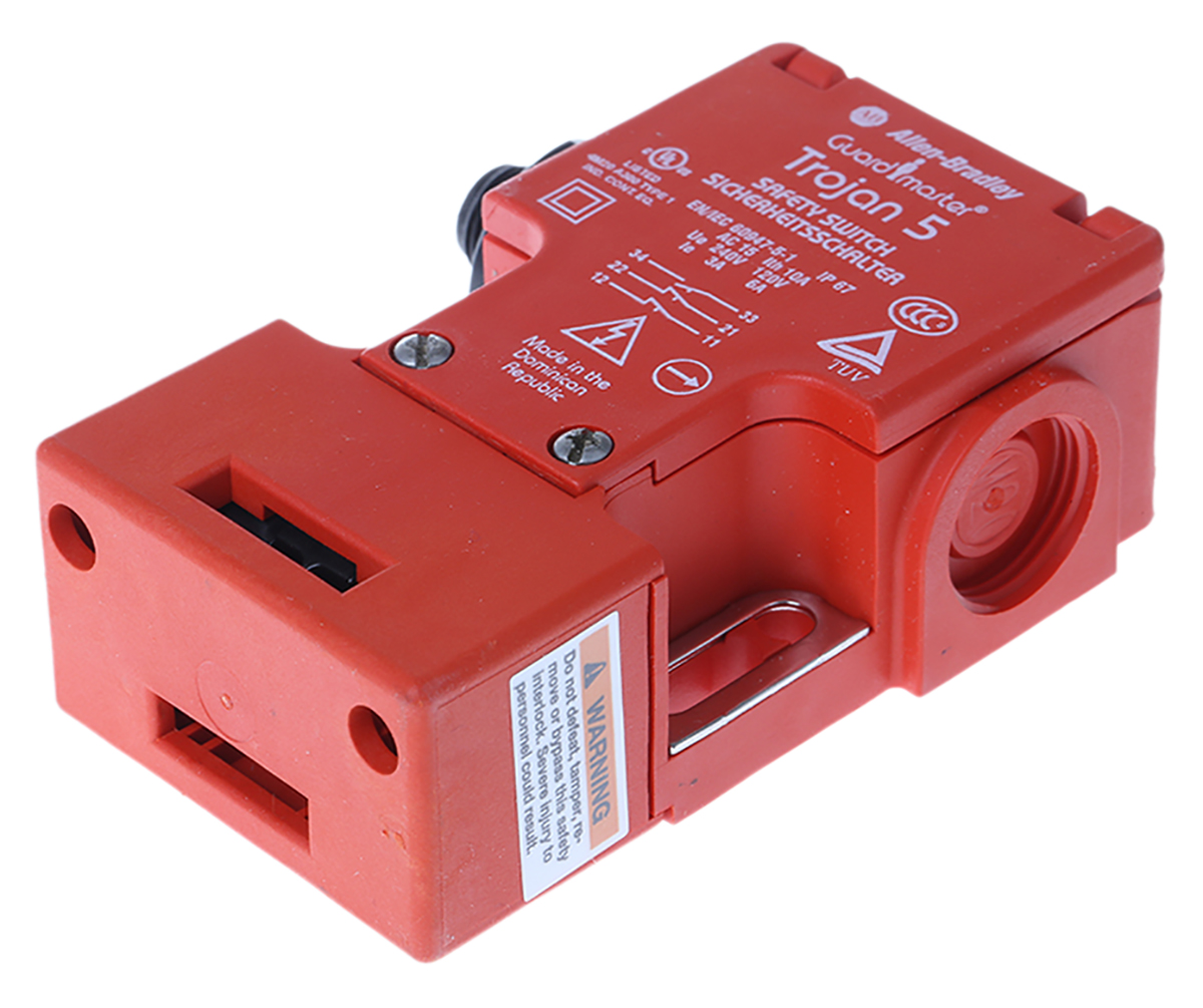 Allen Bradley Guardmaster 440K Safety Interlock Switch, 2NC/1NO, Keyed, Glass Filled PBT