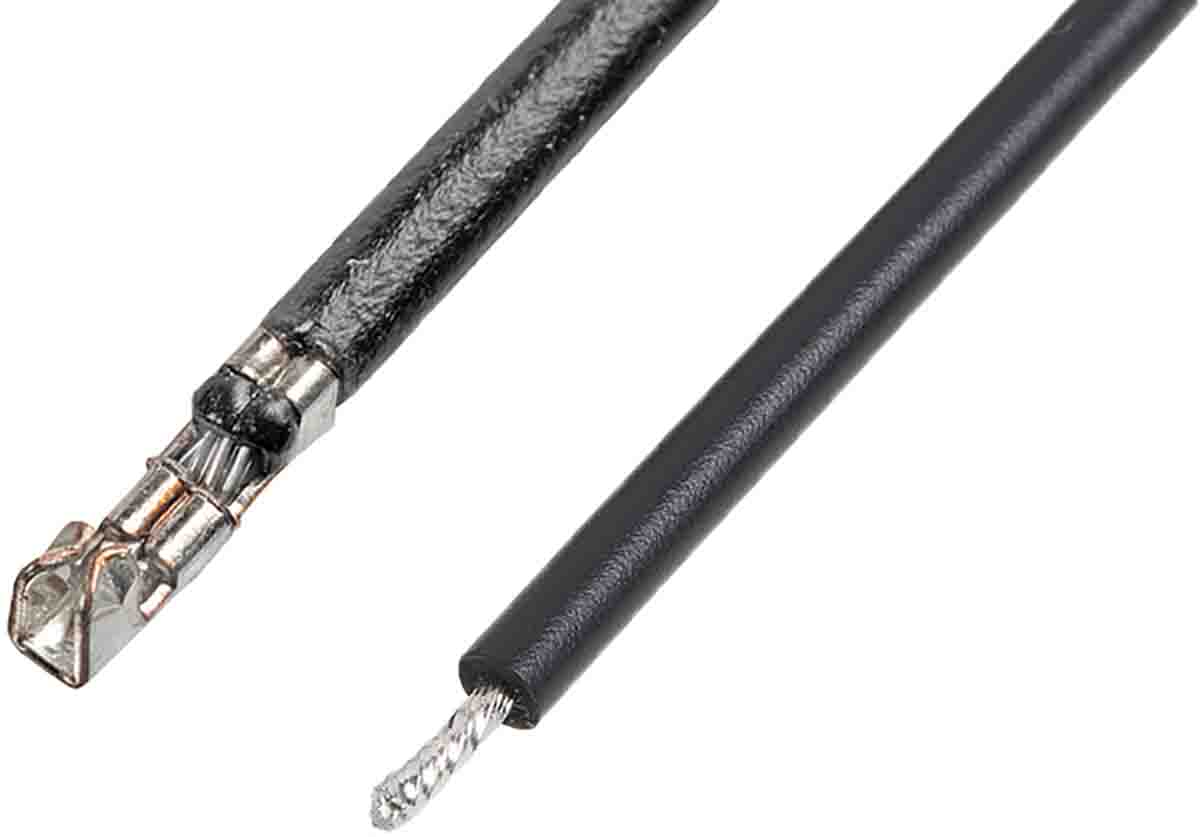 Molex Female PicoBlade to Unterminated Crimped Wire, 75mm, 28AWG, Black