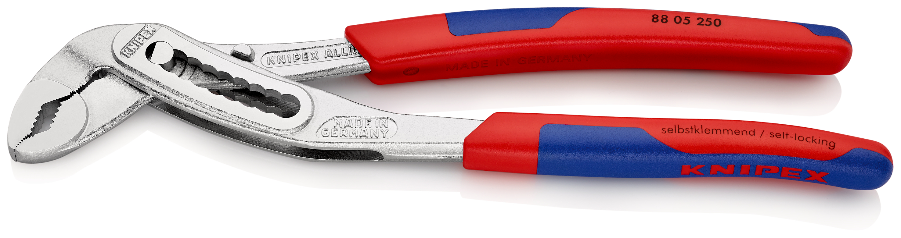 Knipex Alligator® Water Pump Pliers, 250 mm Overall, Flat, Straight Tip, 46mm Jaw