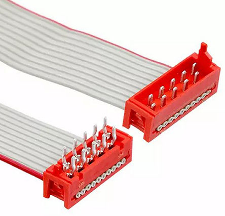TE Connectivity Micro-MaTch Series Flat Ribbon Cable, 10-Way, 1.27mm Pitch, 200.5mm Length, Micro-MaTch IDC to