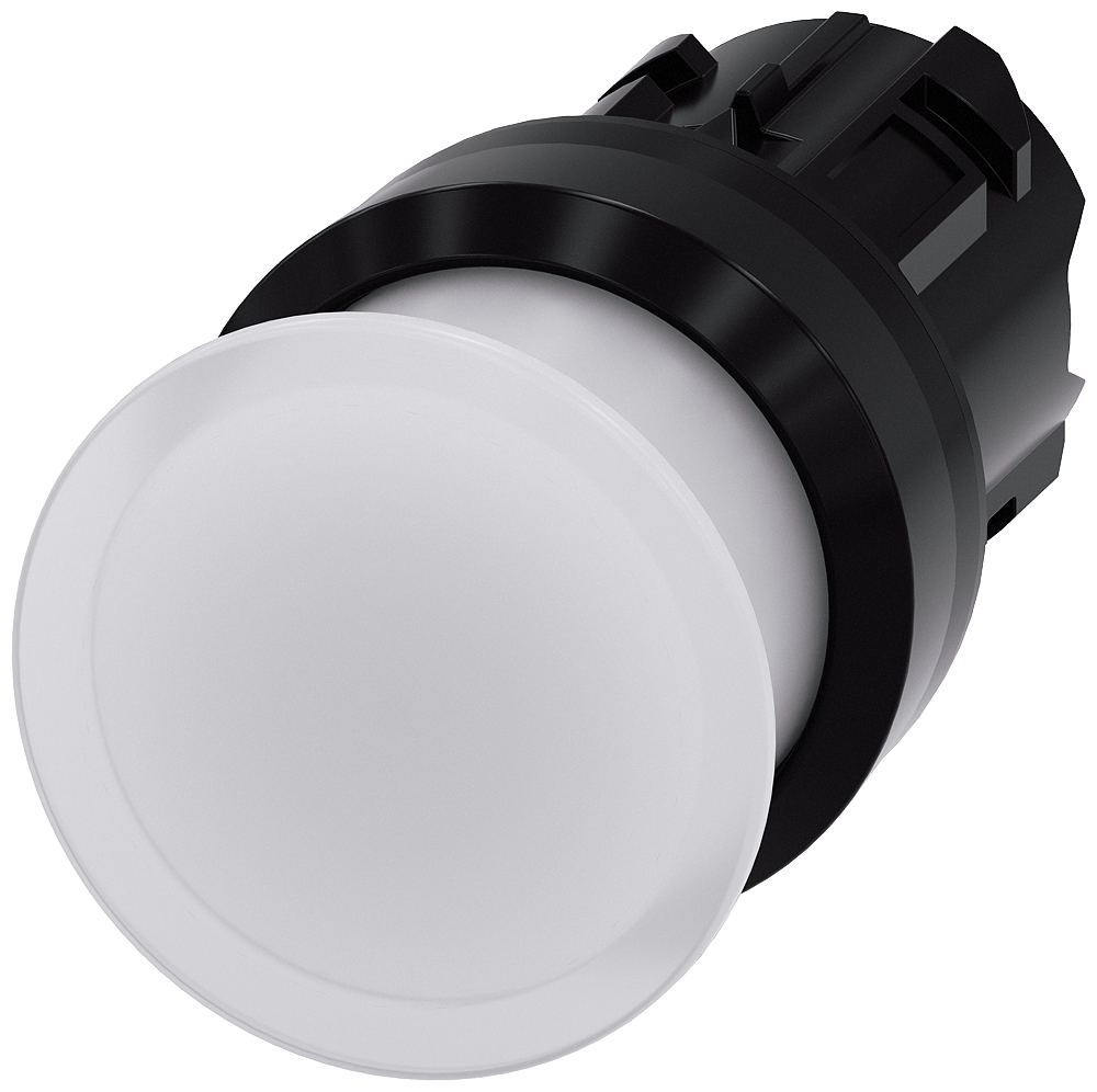Siemens SIRIUS ACT 3SU10 Series White Momentary Push Button Head, 22mm Cutout, IP66, IP67, IP69K
