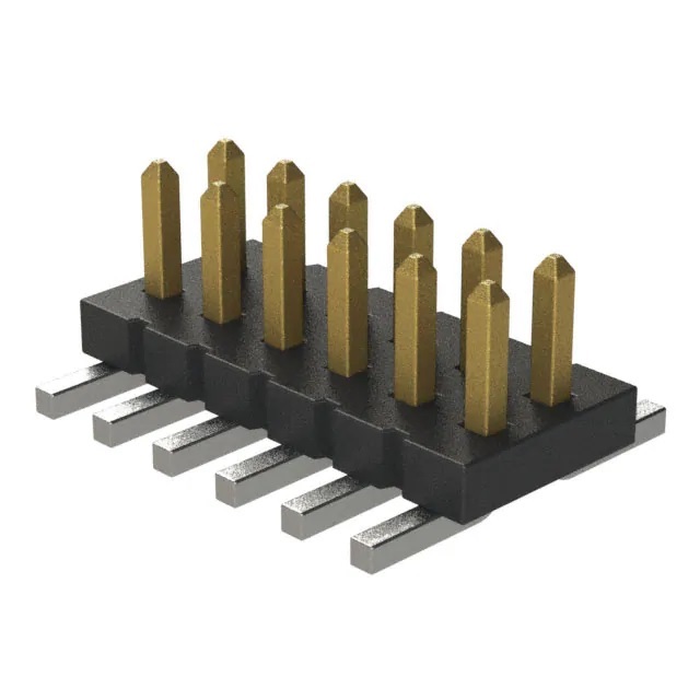 Samtec FTS Series Vertical Surface Pin Header, 12 Contact(s), 1.27 mm Pitch, 2 Row, Unshrouded