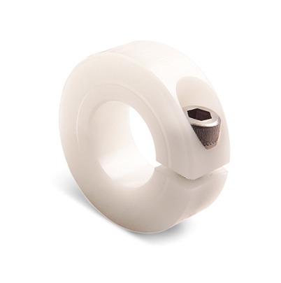 Ruland Collar, One Piece, Clamp Screw, Bore 15mm, OD 34mm, W 13mm, Plastic