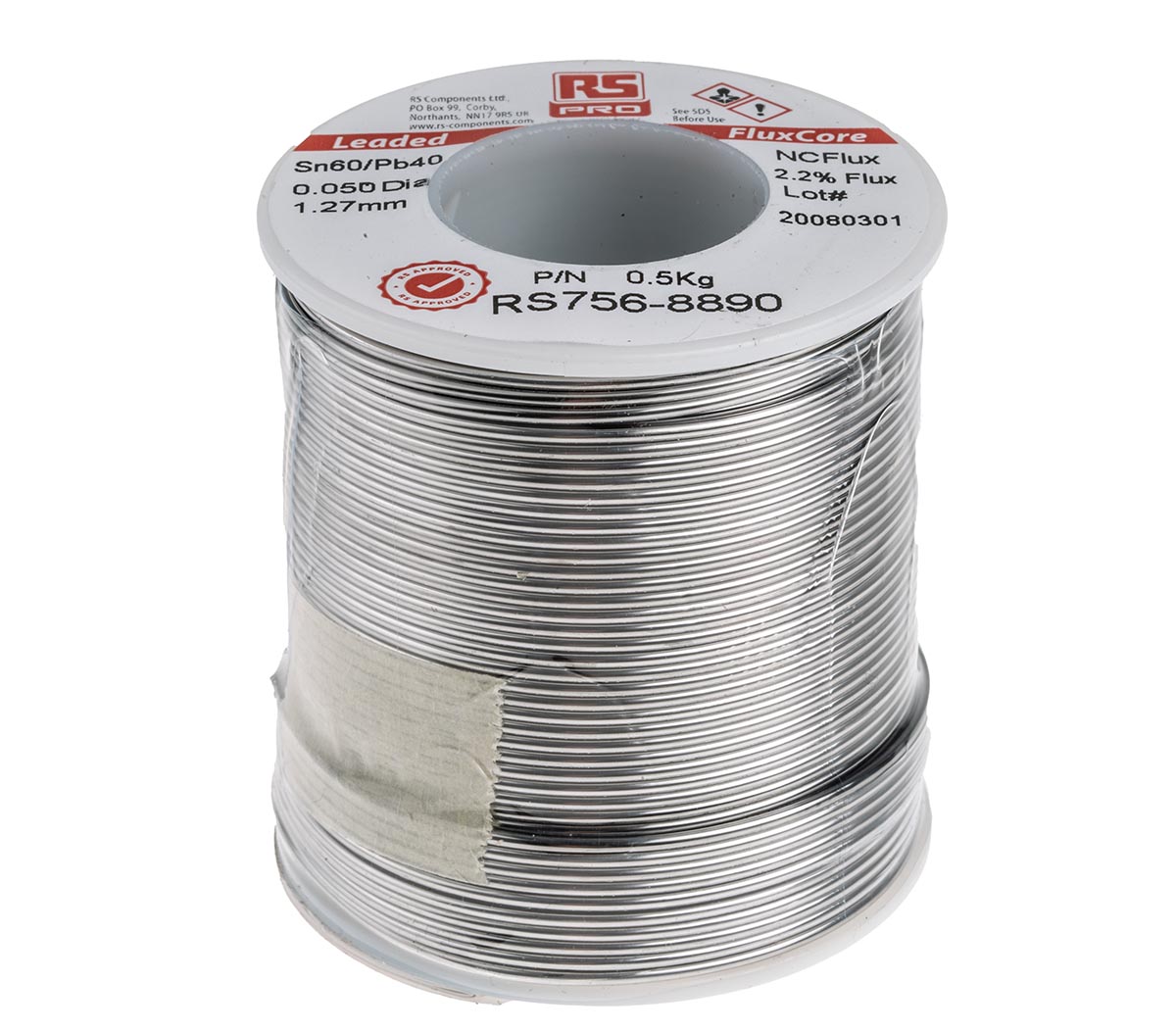 RS PRO Wire, 1.27mm Lead solder, 183°C Melting Point