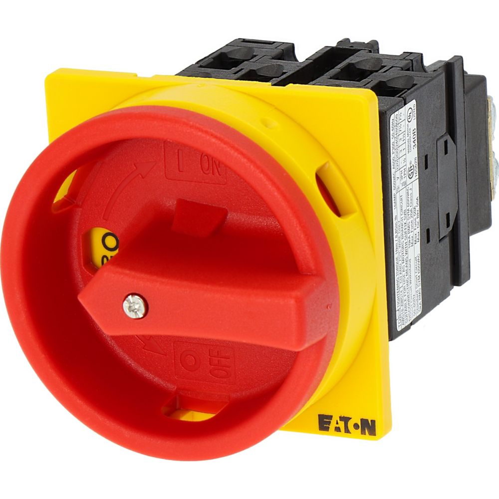 Eaton 3P Pole Panel Mount Isolator Switch - 20A Maximum Current, 6.5kW Power Rating, IP65