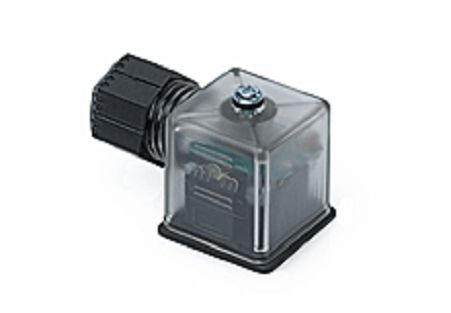 Molex 121207 2P DIN 43650 DIN 43650 Solenoid Connector with Indicator Light, 24 Voltage