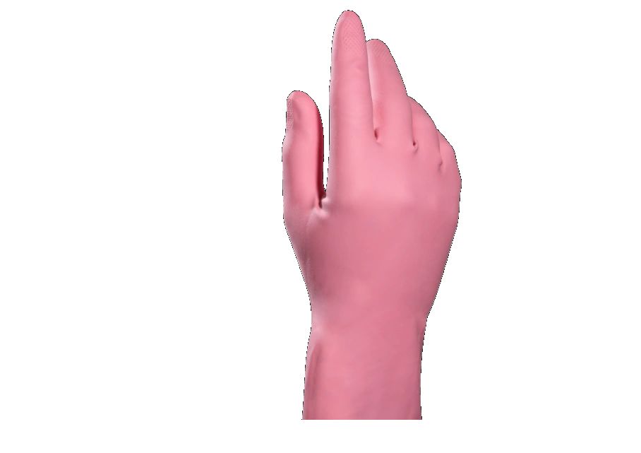 Mapa VITAL 115 Pink Nylon Latex Glove, Size 7, Latex Coating