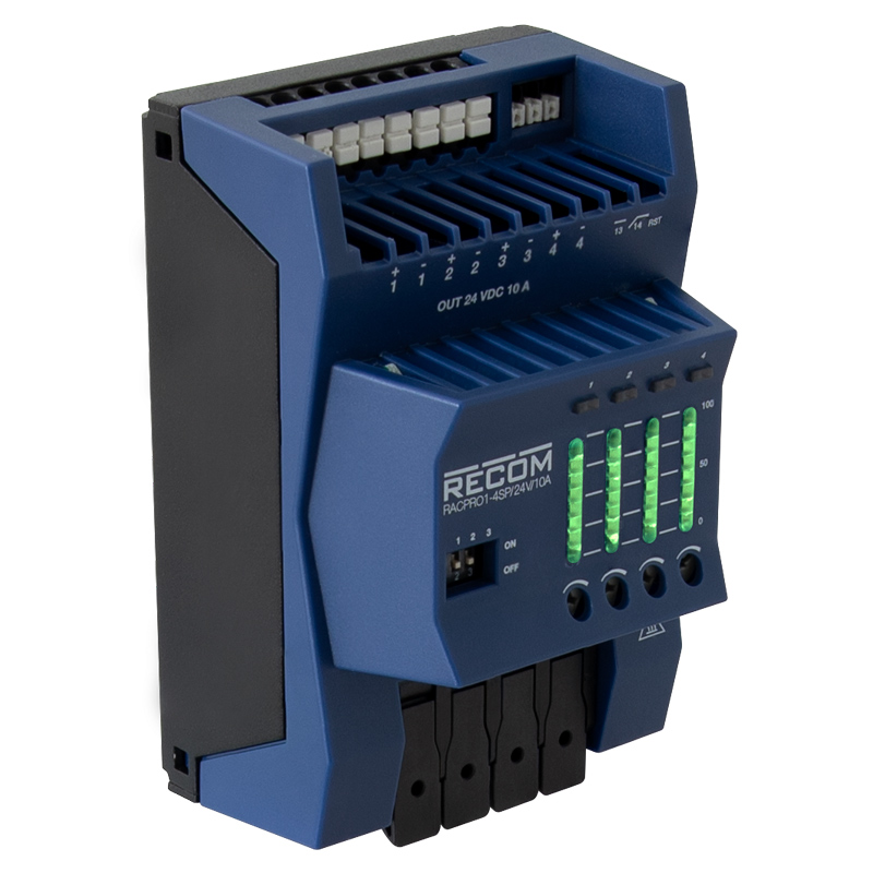 Recom RACPRO1-4SP DIN Rail Power Supply, 22-28V dc dc Input, 24V dc dc Output, 10A Output, 240W
