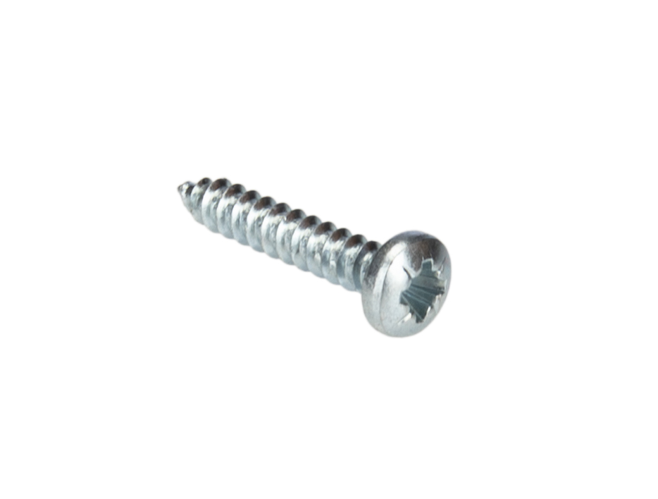 RS PRO Bright Zinc Plated Steel Pan Head Self Tapping Screw, N°4 x 5/8in Long 16mm Long