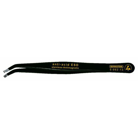 Bernstein 115 mm, Stainless Steel, Pointed, ESD Tweezers