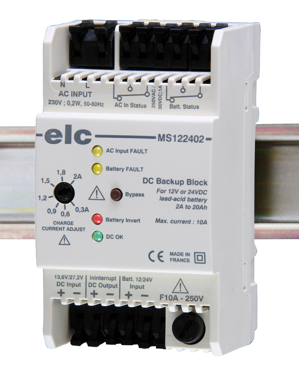 ELC 230V ac Input DIN Rail Mount Backup Module