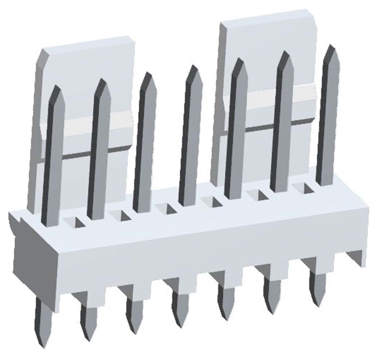 Molex Mini-Latch Series Straight Through Hole Pin Header, 7 Contact(s), 2.5 mm Pitch, 1 Row, Unshrouded