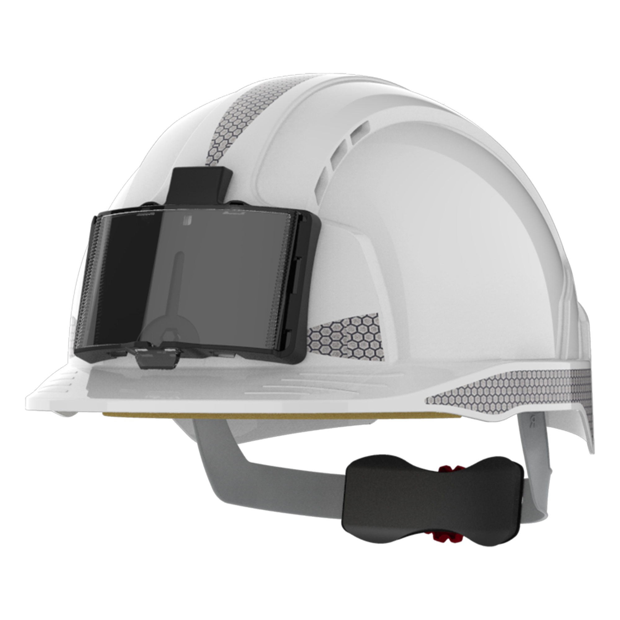 JSP EVOLite Mid White Safety Helmet with Chin Strap, AdjustableVentilated