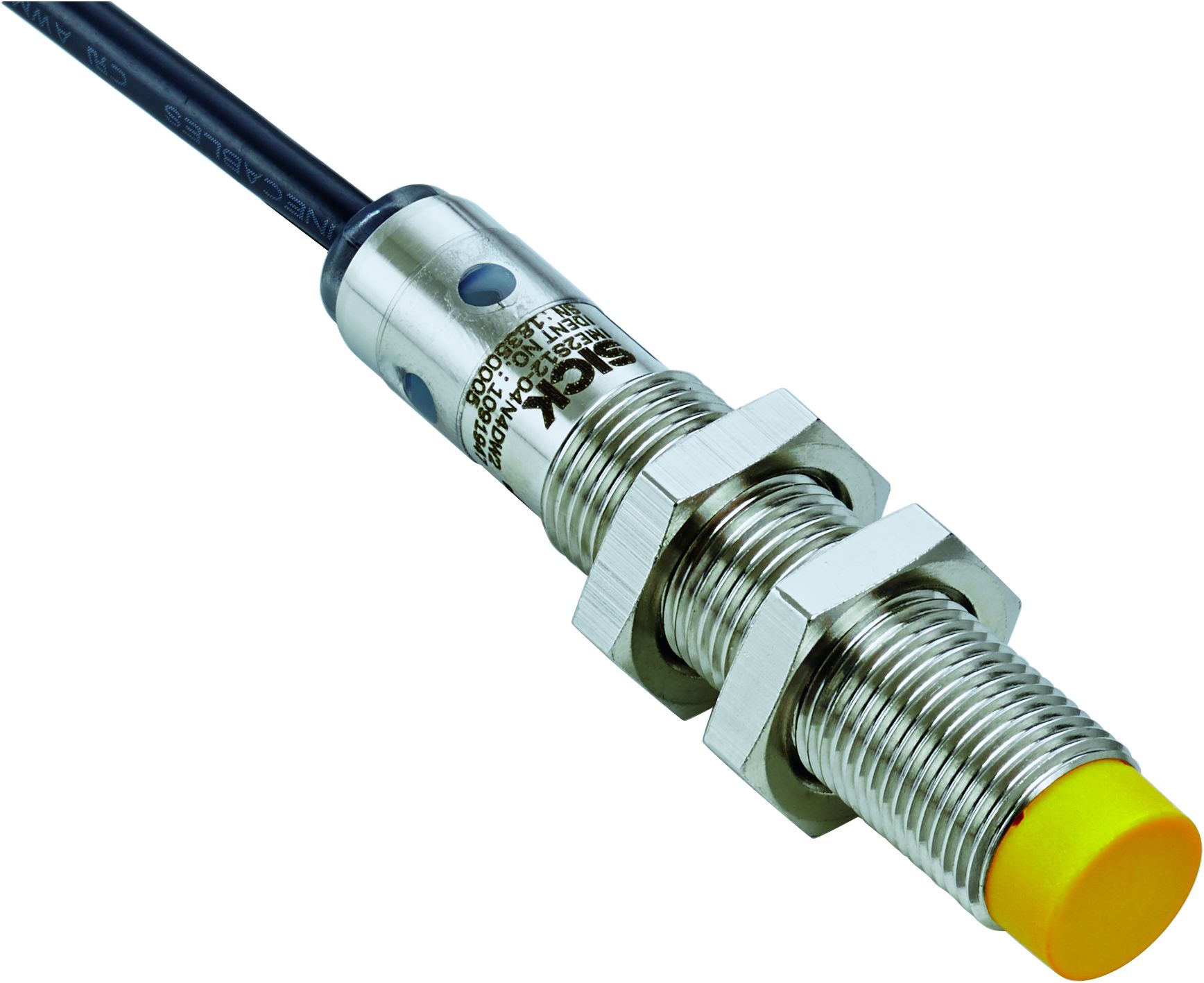 SICK IME2S Series Non-Flush Inductive Non-Contact Safety Switch, 24V dc, Nickel Plated Brass Housing, 2NO, Cable