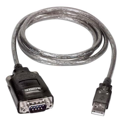 L-Com USB 2.0, Male USB A to Male DB9, 1.1m