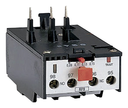 Lovato RF9 Thermal Overload Relay 1NO + 1NC, 450 → 750 mA Contact Rating, 0.37 kW, 690 Vac, 3P