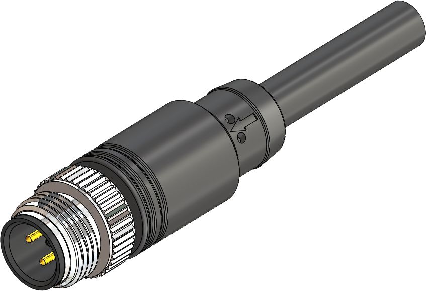 RS PRO Male 5 way Straight M12 to Actuator/Sensor Cable, 5 m