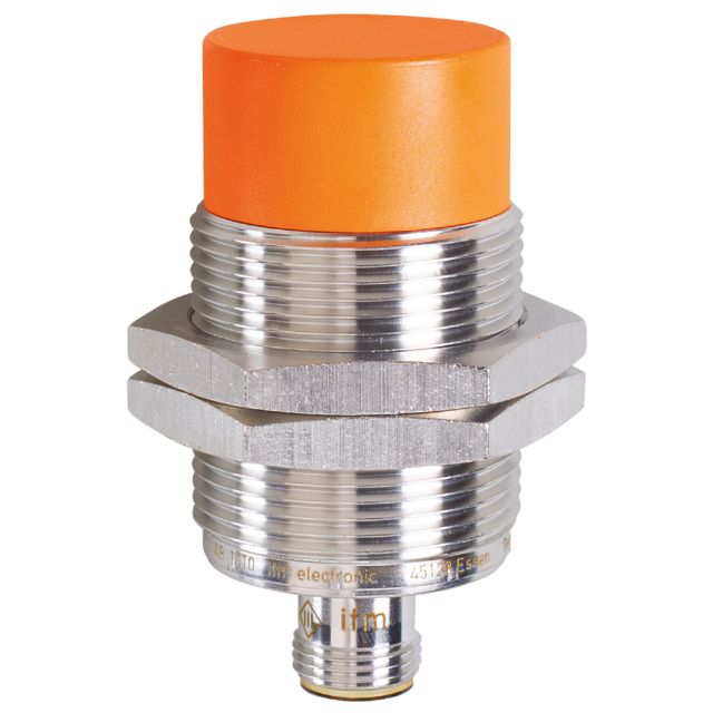 ifm electronic Inductive Threaded Barrel Proximity Sensor, M30, 15 mm Detection, PNP NO, 10 → 30 V dc