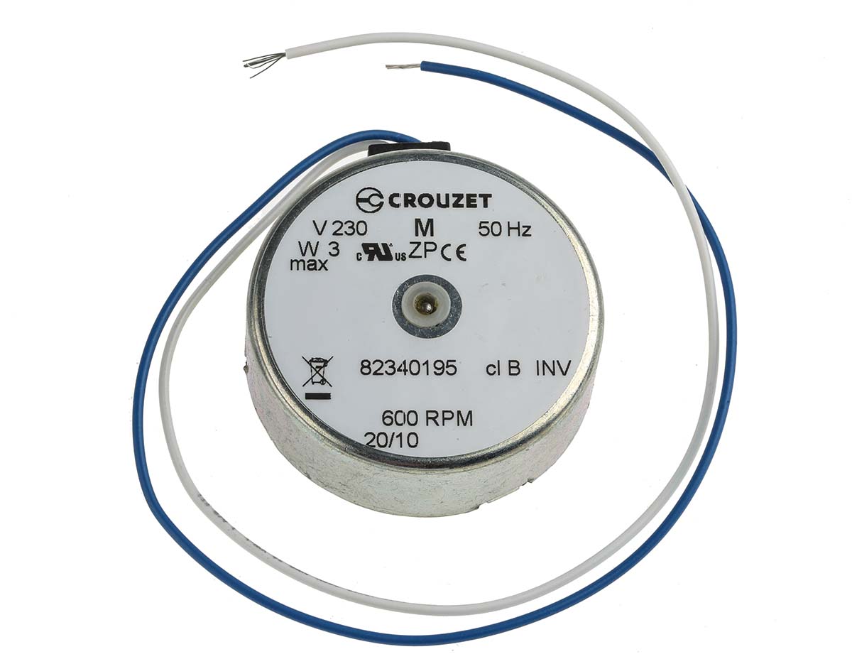 Crouzet 820000 Anti Clockwise Synchronous AC Motor, 0.16 W, 1 Phase, 10 Pole, 230 V