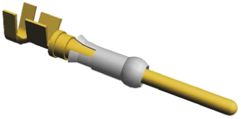 TE Connectivity Type III+ Series Male Crimp Terminal, 18AWG Min, 14AWG Max