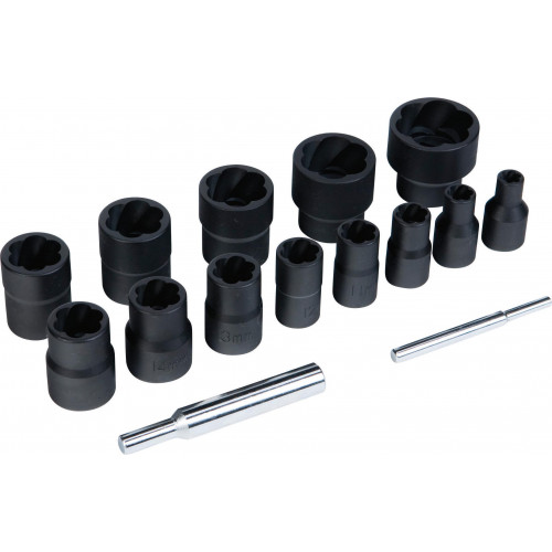 SAM 13-Piece Metric 6 → 27 mm Rounded Nut Socket Set , 6 point